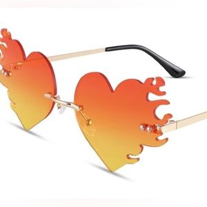 On Fire Heart Sunglasses
